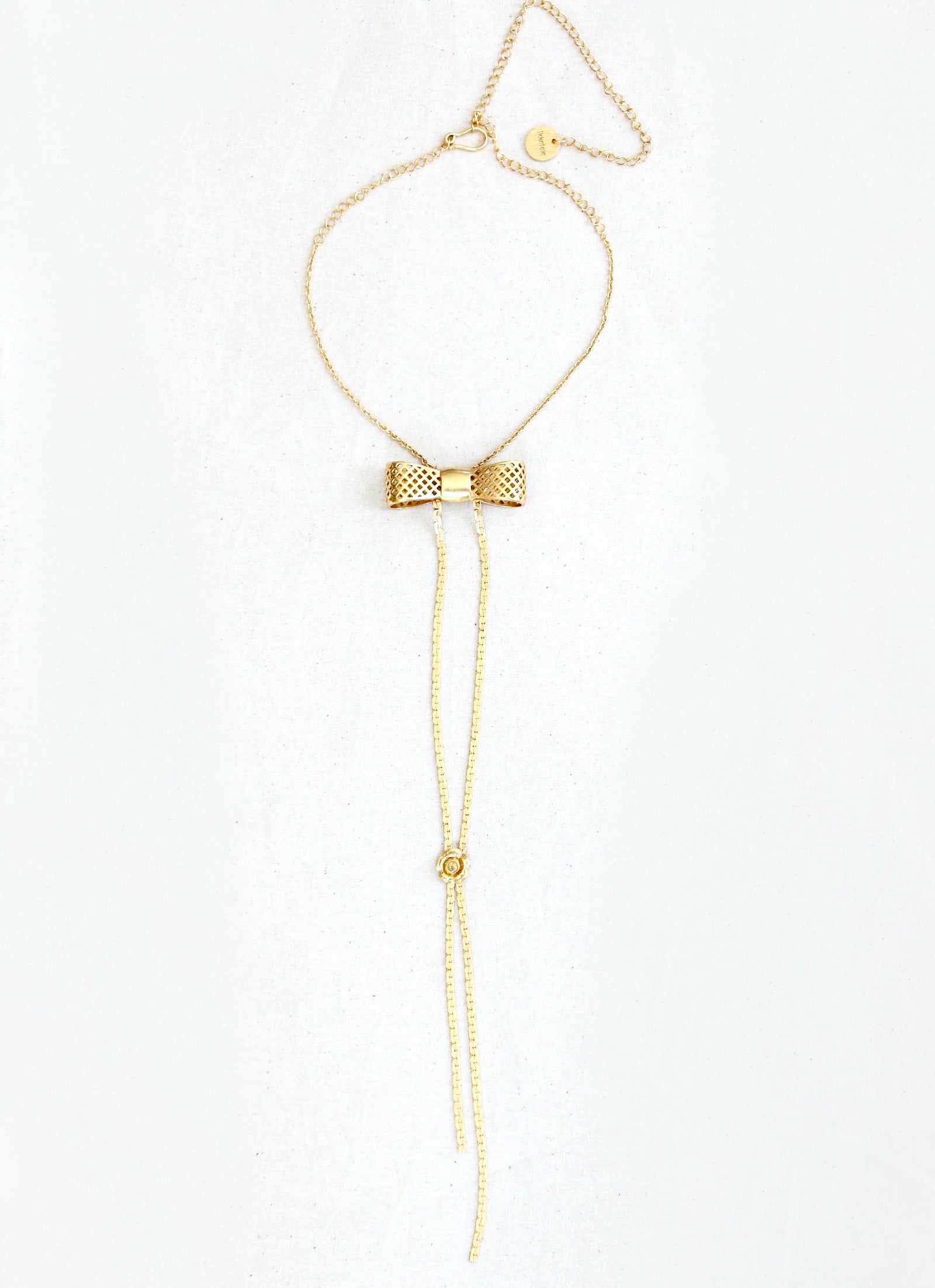 BOW & ROSE NECKLACE
